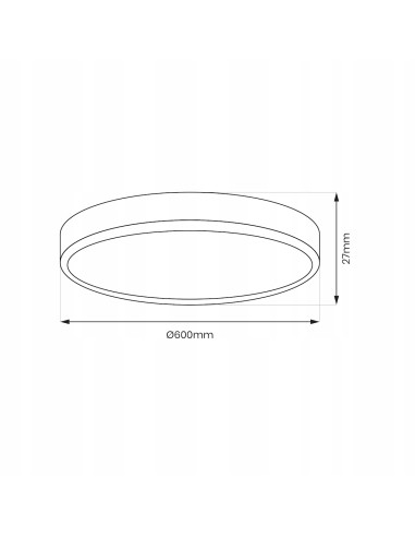 Plafon LED MAQ 50W, okrągły, biały z regulacją barwy, nowoczesny design do salonu i korytarza 60 cm