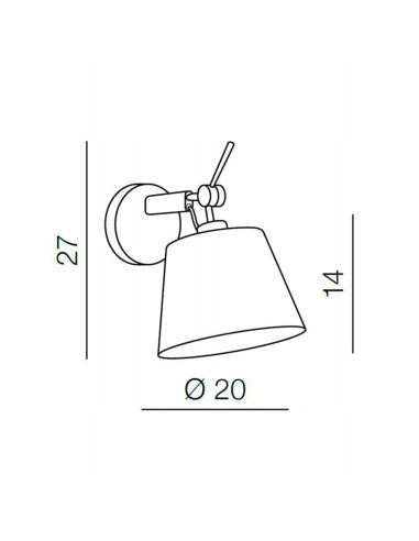 Kinkiet ZYTA z regulowanym abażurem - nowoczesne czarne oświetlenie metalowe z włącznikiem, elegancja na wyciągnięcie ręki