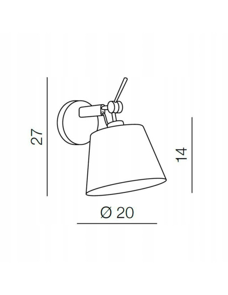 Kinkiet ZYTA z regulowanym abażurem - nowoczesne czarne oświetlenie metalowe z włącznikiem, elegancja na wyciągnięcie ręki