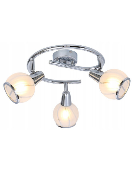 Plafon klasyczny MEGAN z chromowanymi kloszami – eleganckie oświetlenie do kuchni i salonu, energooszczędny design.