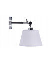 Kinkiet ścienny ZYTA z białym abażurem i chromowanym wykończeniem - elegancka lampa do sypialni i salonu