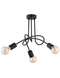 Lampa wisząca DISEL LONG w czarnym, nowoczesnym stylu z giętymi oczyma - elegancja i funkcjonalność w jednym