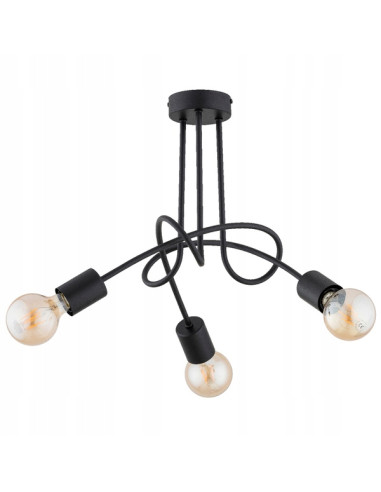 Lampa wisząca DISEL LONG w czarnym, nowoczesnym stylu z giętymi oczyma - elegancja i funkcjonalność w jednym