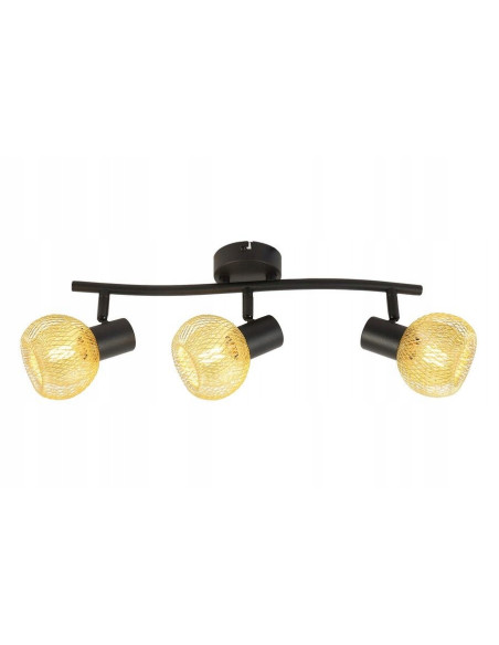 Plafon sufitowy LORETTO w złotej metalowej siateczce – elegancja do salonu, jadalni i sypialni