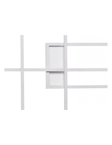 Nowoczesna Lampa Ścienna Quadratus LED - Biała Aluminium, 70x101 cm, Do Salonów i Jadalni, Eleganckie Oświetlenie