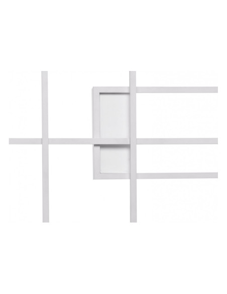 Nowoczesna Lampa Ścienna Quadratus LED - Biała Aluminium, 70x101 cm, Do Salonów i Jadalni, Eleganckie Oświetlenie