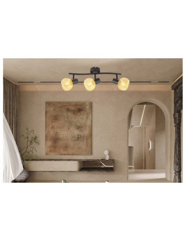 Plafon sufitowy LORETTO w złotej metalowej siateczce – elegancja do salonu, jadalni i sypialni