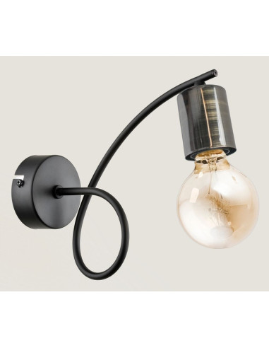Kinkiet ścienny TANGO 58 CZARNY z złotym gradientem – nowoczesna lampa do wnętrz klasycznych i nowoczesnych