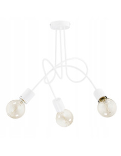 Żyrandol TANGO BIAŁA - nowoczesna lampa metalowa do sypialni i pokoju nastolatka, idealna do stylowych wnętrz.