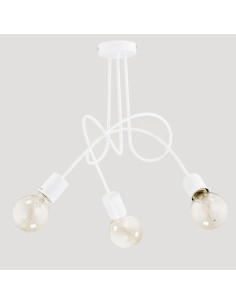 Żyrandol TANGO BIAŁA - nowoczesna lampa metalowa do sypialni i pokoju nastolatka, idealna do stylowych wnętrz. 2