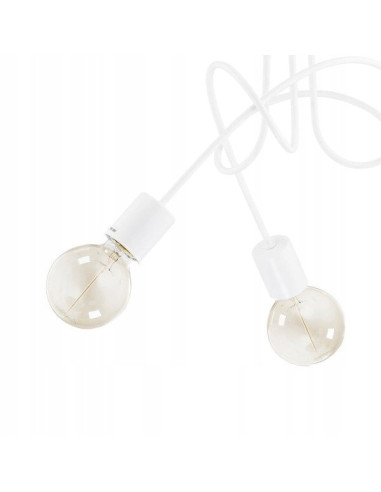 Żyrandol TANGO BIAŁA - nowoczesna lampa metalowa do sypialni i pokoju nastolatka, idealna do stylowych wnętrz.