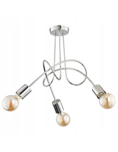 Lampa sufitowa TANGO CHROM – nowoczesny plafon z metalowym stelażem, 3 punkty świetlne E27, idealna do jadalni i kuchni 2