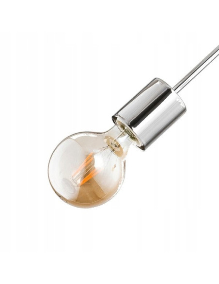 Lampa sufitowa TANGO CHROM – nowoczesny plafon z metalowym stelażem, 3 punkty świetlne E27, idealna do jadalni i kuchni