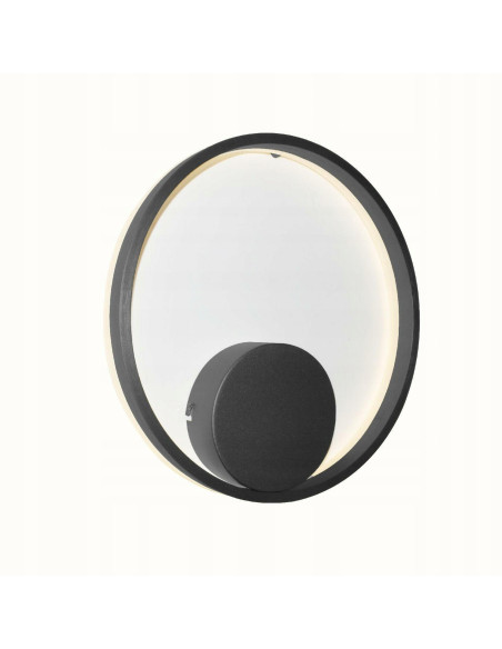 Kinkiet LED HALO 40 WALL czarny - nowoczesna lampa ścienna AZzardo do sypialni i wnętrz hotelowych