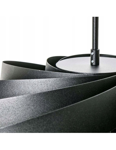 Lampa sufitowa VENTO LED, nowoczesna czarna spirala, 55 cm, 4300 lumenów, elegancki design od Zuma Line