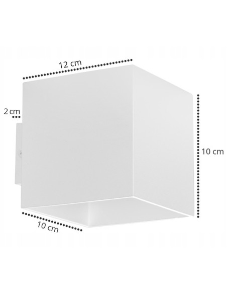 Kinkiet Cube z regulowanym oświetleniem w kolorze białym do sypialni i salonu marki Light Home
