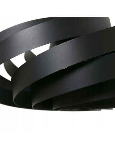 Lampa sufitowa VENTO LED, nowoczesna czarna spirala, 55 cm, 4300 lumenów, elegancki design od Zuma Line