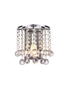 Kinkiet kryształowy London Crystal w chromie – elegancka lampa wisząca do korytarza i wnętrz nowoczesnych