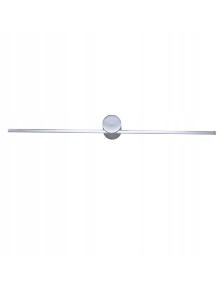 Kinkiet Łazienkowy Elegancki Slim LED 60 cm Chromowy z Oświetleniem Ciepłym IP44 Modern Prestige