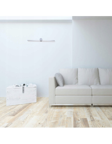 Kinkiet Łazienkowy Elegancki Slim LED 60 cm Chromowy z Oświetleniem Ciepłym IP44 Modern Prestige