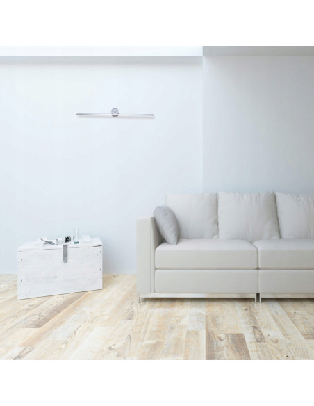 Kinkiet Łazienkowy Elegancki Slim LED 60 cm Chromowy z Oświetleniem Ciepłym IP44 Modern Prestige