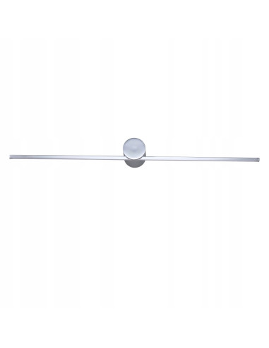 Kinkiet Łazienkowy Elegancki Slim LED 60 cm Chromowy z Oświetleniem Ciepłym IP44 Modern Prestige