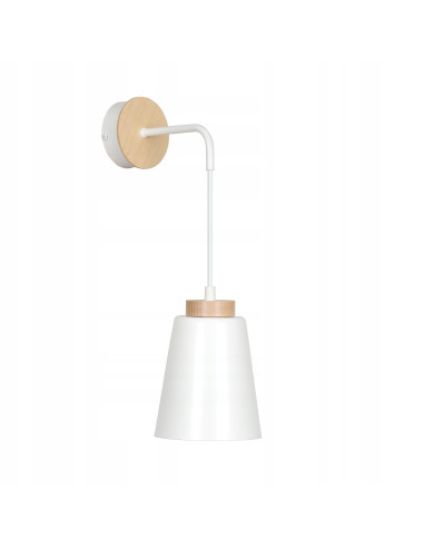 Lampa Minimalistyczna BOLERO w Stylu Skandynawskim, Biała i Beżowa, Idealna do Sypialni i Nowoczesnych Wnętrz