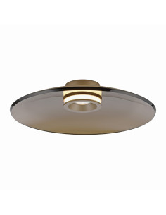 Lampa sufitowa Pure Moon z brązowym szkłem, LED 50 cm, elegancka i nowoczesna dekoracja wnętrz