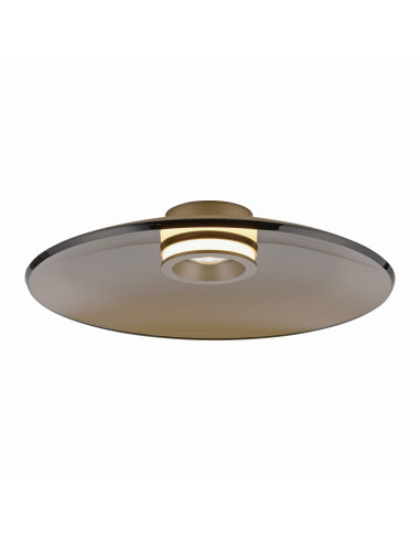 Lampa sufitowa Pure Moon z brązowym szkłem, LED 50 cm, elegancka i nowoczesna dekoracja wnętrz