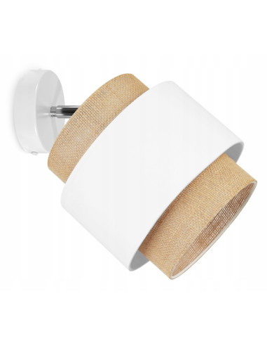 Lampa kinkiet BOHO w stylu skandynawskim - biała i beżowa, elegancka i regulowana lampa do wnętrz