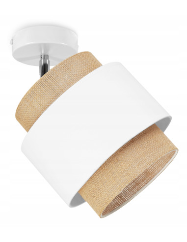 Lampa kinkiet BOHO w stylu skandynawskim - biała i beżowa, elegancka i regulowana lampa do wnętrz