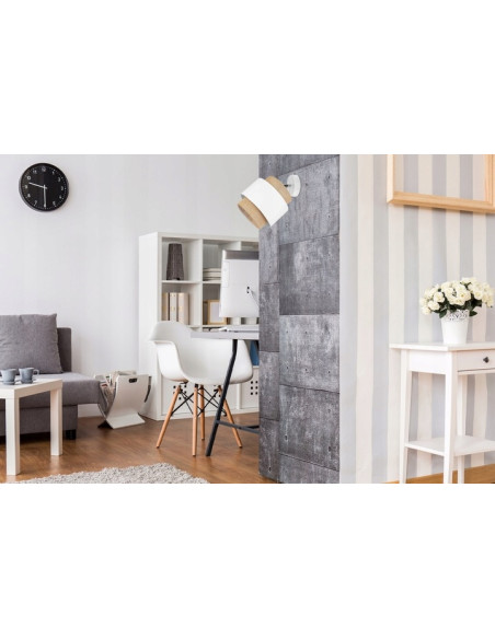 Lampa kinkiet BOHO w stylu skandynawskim - biała i beżowa, elegancka i regulowana lampa do wnętrz