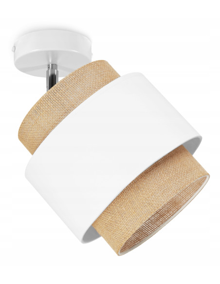 Lampa kinkiet BOHO w stylu skandynawskim - biała i beżowa, elegancka i regulowana lampa do wnętrz