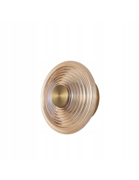 Kinkiet bursztynowy NAZAR z mosiężnym wykończeniem – eleganckie oświetlenie do hoteli i nowoczesnych wnętrz