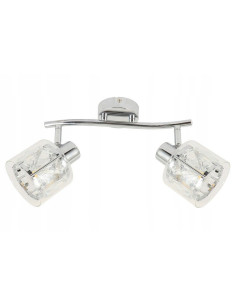 Kinkiet kryształowy Elmo 2-punktowy w stylu glamour, chromowany do salonu, sypialni i łazienki 2