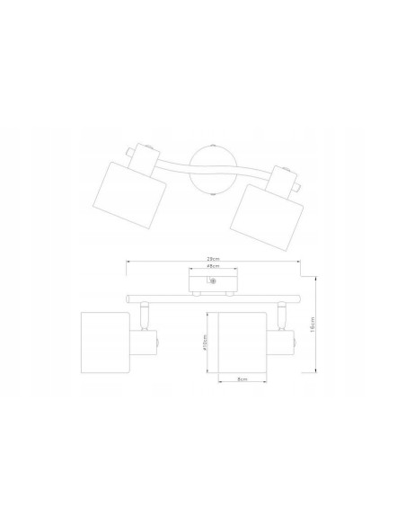 Kinkiet kryształowy Elmo 2-punktowy w stylu glamour, chromowany do salonu, sypialni i łazienki