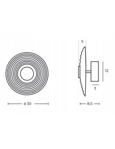 Kinkiet bursztynowy NAZAR WALL 30 LED – nowoczesna lampa ścienna do sypialni, salonu i jadalni, marka AZzardo 2