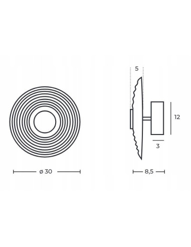 Kinkiet bursztynowy NAZAR WALL 30 LED – nowoczesna lampa ścienna do sypialni, salonu i jadalni, marka AZzardo