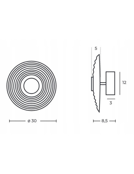 Kinkiet bursztynowy NAZAR WALL 30 LED – nowoczesna lampa ścienna do sypialni, salonu i jadalni, marka AZzardo