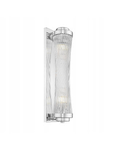 Luksusowy kinkiet SERGIO z kryształowym cylindrem i chromowym wykończeniem, 2 źródła światła E14, marka Zuma Line 2