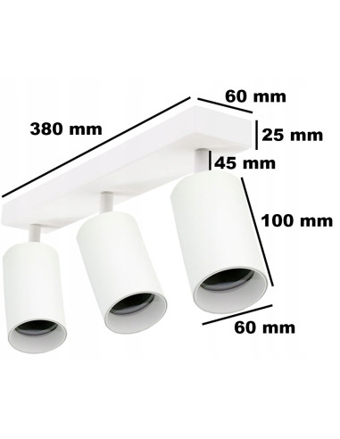 Nowoczesna lampa ścienna QUALIS III w białym kolorze, z regulowanymi reflektorami do eleganckiego oświetlenia wnętrz