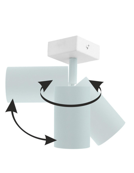 Nowoczesna lampa ścienna QUALIS III w białym kolorze, z regulowanymi reflektorami do eleganckiego oświetlenia wnętrz