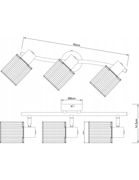 Lampa sufitowa Arila 3xE14 w stylu boho-industrialnym, czarna z naturalnym sznurkiem, idealna do kuchni i salonu