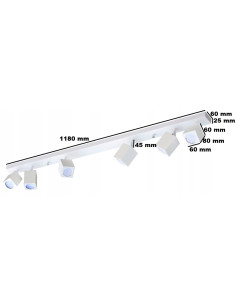 Reflektor sufitowy QUANTUS VI - nowoczesne oświetlenie przestrzeni biurowych i mieszkalnych w białym macie 2