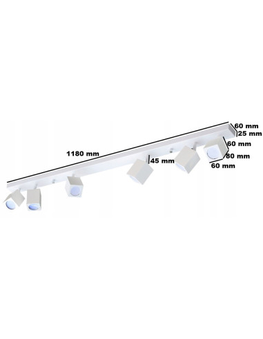 Reflektor sufitowy QUANTUS VI - nowoczesne oświetlenie przestrzeni biurowych i mieszkalnych w białym macie