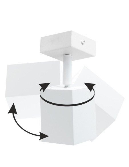 Reflektor sufitowy QUANTUS VI - nowoczesne oświetlenie przestrzeni biurowych i mieszkalnych w białym macie