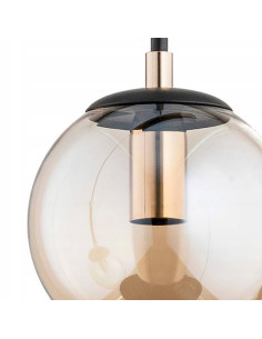 Lampa wisząca SEBIA w nowoczesnym stylu z czarnym stelażem i złotymi akcentami, 3-punkty świetlne do kuchni i jadalni 2