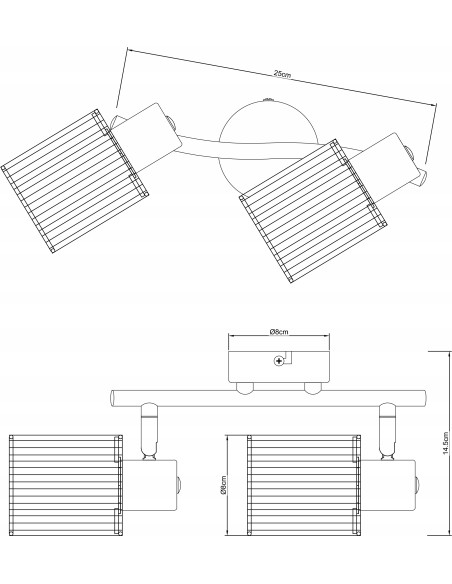 Lampa sufitowa Arila z regulowanymi reflektorami, czarny mat, nowoczesny design - elegancja do każdego wnętrza