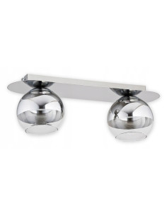 Nowoczesna lampa sufitowa COLOURS LEMIR z chromowanym paskiem, 2 punkty świetlne E27, elegancja do każdego wnętrza