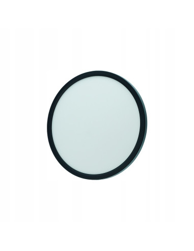 Nowoczesny plafon LED 29 cm z czujnikiem ruchu, czarny, 24W, 4000K - idealne oświetlenie do kuchni i korytarza